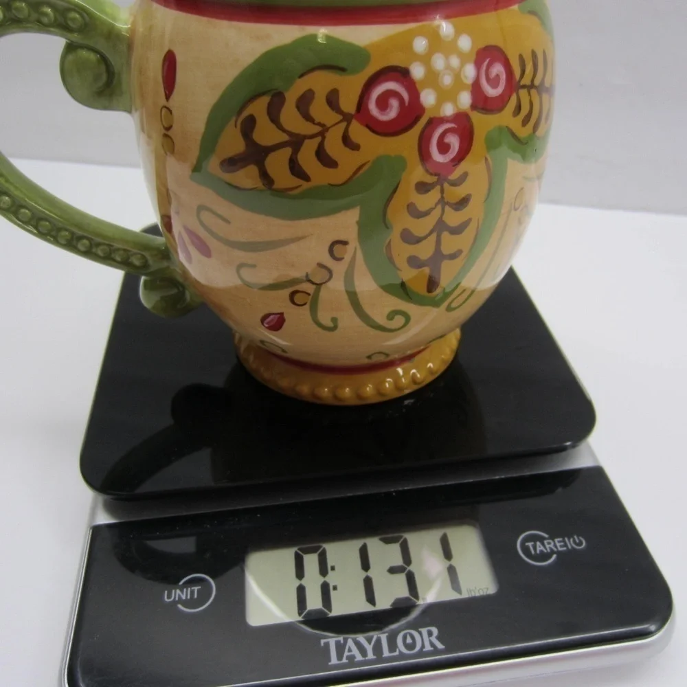 Pier‎ 1 Imports: Hand-Painted Whimsical Juliana Earthenware Coffee Tea Mug Cup